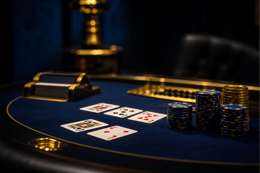 Krupiérka s kartami - baccarat live